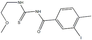 N-(3-iodo-4-methylbenzoyl)-N'-(2-methoxyethyl)thiourea 结构式