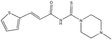 N-[(4-methyl-1-piperazinyl)carbothioyl]-3-(2-thienyl)acrylamide 结构式