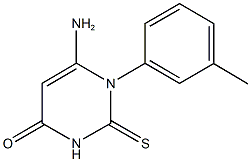 6-amino-1-(3-methylphenyl)-2-thioxo-2,3-dihydro-4(1H)-pyrimidinone 结构式