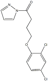 1-[4-(2,4-dichlorophenoxy)butanoyl]-1H-pyrazole 结构式
