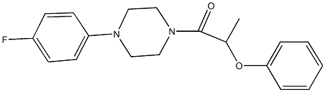 2-[4-(4-fluorophenyl)-1-piperazinyl]-1-methyl-2-oxoethyl phenyl ether 结构式