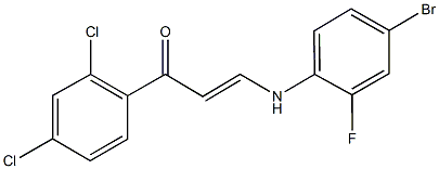 3-(4-bromo-2-fluoroanilino)-1-(2,4-dichlorophenyl)-2-propen-1-one 结构式