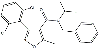N-benzyl-3-(2,6-dichlorophenyl)-N-isopropyl-5-methyl-4-isoxazolecarboxamide 结构式
