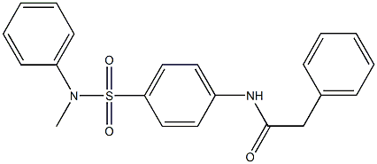 N-{4-[(methylanilino)sulfonyl]phenyl}-2-phenylacetamide 结构式