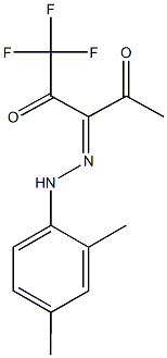 1,1,1-trifluoro-2,3,4-pentanetrione 3-[(2,4-dimethylphenyl)hydrazone] 结构式