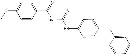 N-(4-methoxybenzoyl)-N'-(4-phenoxyphenyl)thiourea 结构式