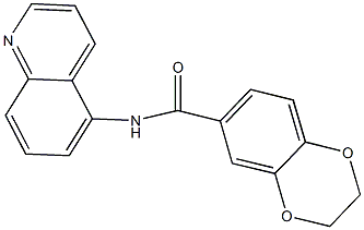 N-(5-quinolinyl)-2,3-dihydro-1,4-benzodioxine-6-carboxamide 结构式