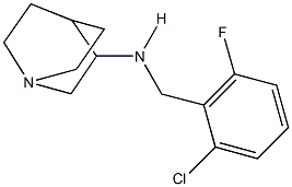 N-(1-azabicyclo[2.2.2]oct-3-yl)-N-(2-chloro-6-fluorobenzyl)amine 结构式