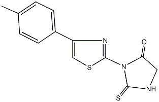 3-[4-(4-methylphenyl)-1,3-thiazol-2-yl]-2-thioxo-4-imidazolidinone 结构式