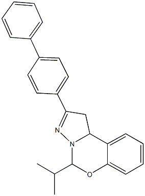 2-[1,1'-biphenyl]-4-yl-5-isopropyl-1,10b-dihydropyrazolo[1,5-c][1,3]benzoxazine 结构式