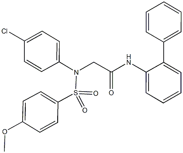 N-[1,1'-biphenyl]-2-yl-2-{4-chloro[(4-methoxyphenyl)sulfonyl]anilino}acetamide 结构式