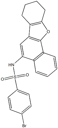 4-bromo-N-(7,8,9,10-tetrahydronaphtho[1,2-b][1]benzofuran-5-yl)benzenesulfonamide 结构式