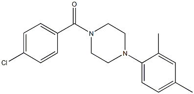 1-(4-chlorobenzoyl)-4-(2,4-dimethylphenyl)piperazine 结构式