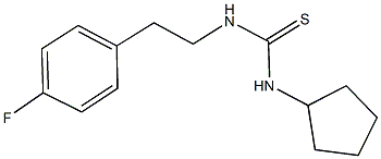 N-cyclopentyl-N'-[2-(4-fluorophenyl)ethyl]thiourea 结构式