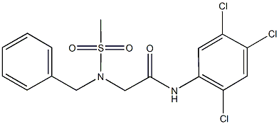 2-[benzyl(methylsulfonyl)amino]-N-(2,4,5-trichlorophenyl)acetamide 结构式