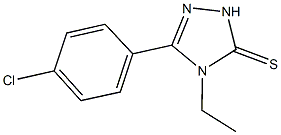 5-(4-chlorophenyl)-4-ethyl-4H-1,2,4-triazol-3-yl hydrosulfide 结构式