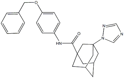 N-[4-(benzyloxy)phenyl]-3-(1H-1,2,4-triazol-1-yl)-1-adamantanecarboxamide 结构式