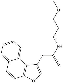 N-(3-methoxypropyl)-2-naphtho[2,1-b]furan-1-ylacetamide 结构式