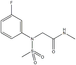 2-[3-fluoro(methylsulfonyl)anilino]-N-methylacetamide 结构式