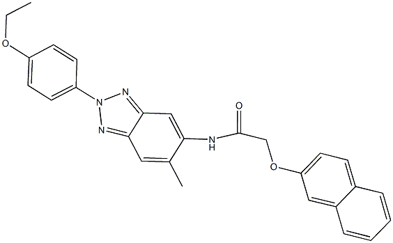 N-[2-(4-ethoxyphenyl)-6-methyl-2H-1,2,3-benzotriazol-5-yl]-2-(2-naphthyloxy)acetamide 结构式