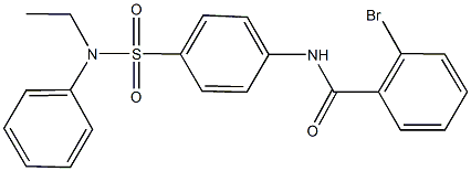 2-bromo-N-{4-[(ethylanilino)sulfonyl]phenyl}benzamide 结构式