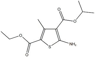 2-ethyl 4-isopropyl 5-amino-3-methyl-2,4-thiophenedicarboxylate 结构式
