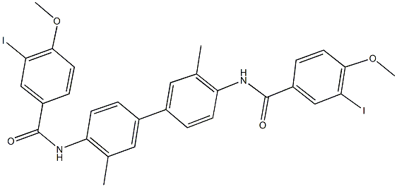 3-iodo-N-{4'-[(3-iodo-4-methoxybenzoyl)amino]-3,3'-dimethyl[1,1'-biphenyl]-4-yl}-4-methoxybenzamide 结构式