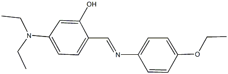 5-(diethylamino)-2-{[(4-ethoxyphenyl)imino]methyl}phenol 结构式