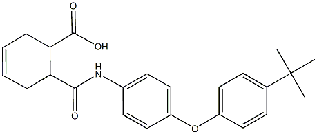6-{[4-(4-tert-butylphenoxy)anilino]carbonyl}-3-cyclohexene-1-carboxylic acid 结构式