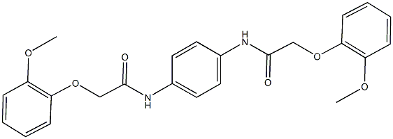 2-(2-methoxyphenoxy)-N-(4-{[(2-methoxyphenoxy)acetyl]amino}phenyl)acetamide 结构式