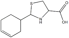 2-(3-cyclohexen-1-yl)-1,3-thiazolidine-4-carboxylic acid 结构式