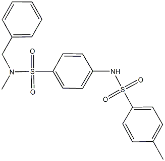 N-benzyl-N-methyl-4-{[(4-methylphenyl)sulfonyl]amino}benzenesulfonamide 结构式