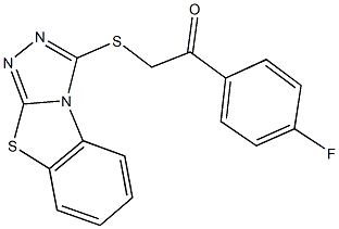 1-(4-fluorophenyl)-2-([1,2,4]triazolo[3,4-b][1,3]benzothiazol-3-ylsulfanyl)ethanone 结构式