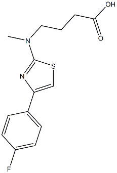 4-[[4-(4-fluorophenyl)-1,3-thiazol-2-yl](methyl)amino]butanoic acid 结构式