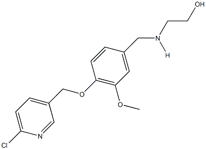 2-({4-[(6-chloro-3-pyridinyl)methoxy]-3-methoxybenzyl}amino)ethanol 结构式