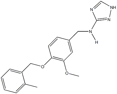 N-{3-methoxy-4-[(2-methylbenzyl)oxy]benzyl}-N-(1H-1,2,4-triazol-3-yl)amine 结构式