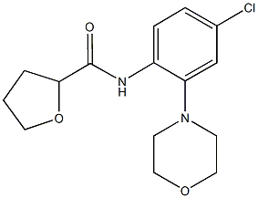 N-[4-chloro-2-(4-morpholinyl)phenyl]tetrahydro-2-furancarboxamide 结构式