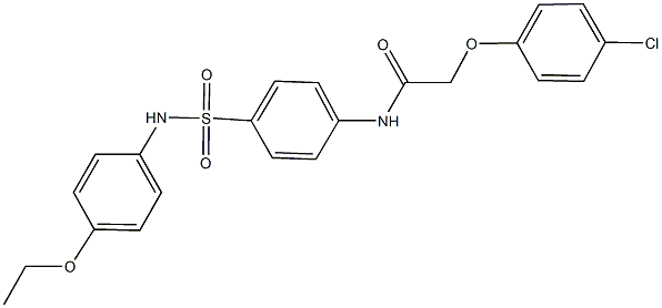 2-(4-chlorophenoxy)-N-{4-[(4-ethoxyanilino)sulfonyl]phenyl}acetamide 结构式