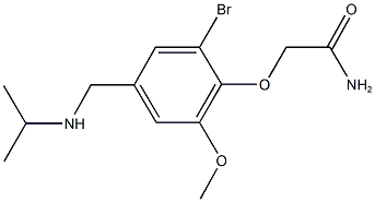 2-{2-bromo-4-[(isopropylamino)methyl]-6-methoxyphenoxy}acetamide 结构式
