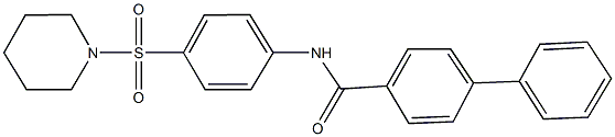 N-[4-(piperidin-1-ylsulfonyl)phenyl][1,1'-biphenyl]-4-carboxamide 结构式