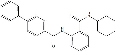N-{2-[(cyclohexylamino)carbonyl]phenyl}[1,1'-biphenyl]-4-carboxamide 结构式