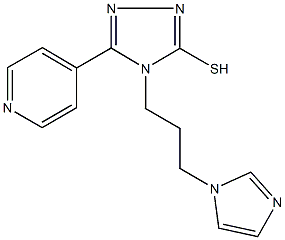 4-[3-(1H-imidazol-1-yl)propyl]-5-(4-pyridinyl)-4H-1,2,4-triazol-3-yl hydrosulfide 结构式