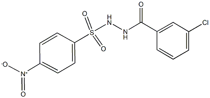 N'-(3-chlorobenzoyl)-4-nitrobenzenesulfonohydrazide 结构式