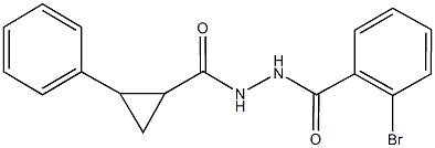 N'-(2-bromobenzoyl)-2-phenylcyclopropanecarbohydrazide 结构式