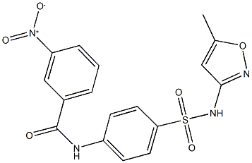 3-nitro-N-(4-{[(5-methylisoxazol-3-yl)amino]sulfonyl}phenyl)benzamide 结构式