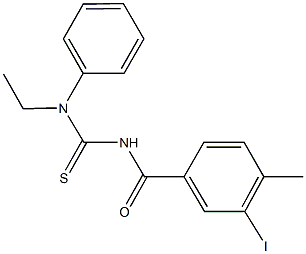 N-ethyl-N'-(3-iodo-4-methylbenzoyl)-N-phenylthiourea 结构式