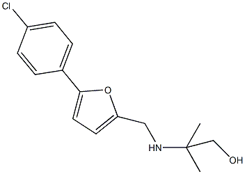 2-({[5-(4-chlorophenyl)-2-furyl]methyl}amino)-2-methyl-1-propanol 结构式