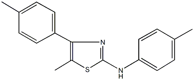 N-[5-methyl-4-(4-methylphenyl)-1,3-thiazol-2-yl]-N-(4-methylphenyl)amine 结构式