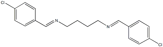 N-(4-chlorobenzylidene)-N-{4-[(4-chlorobenzylidene)amino]butyl}amine 结构式