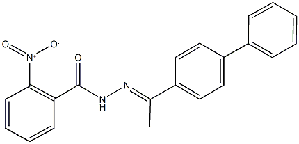 N'-(1-[1,1'-biphenyl]-4-ylethylidene)-2-nitrobenzohydrazide 结构式